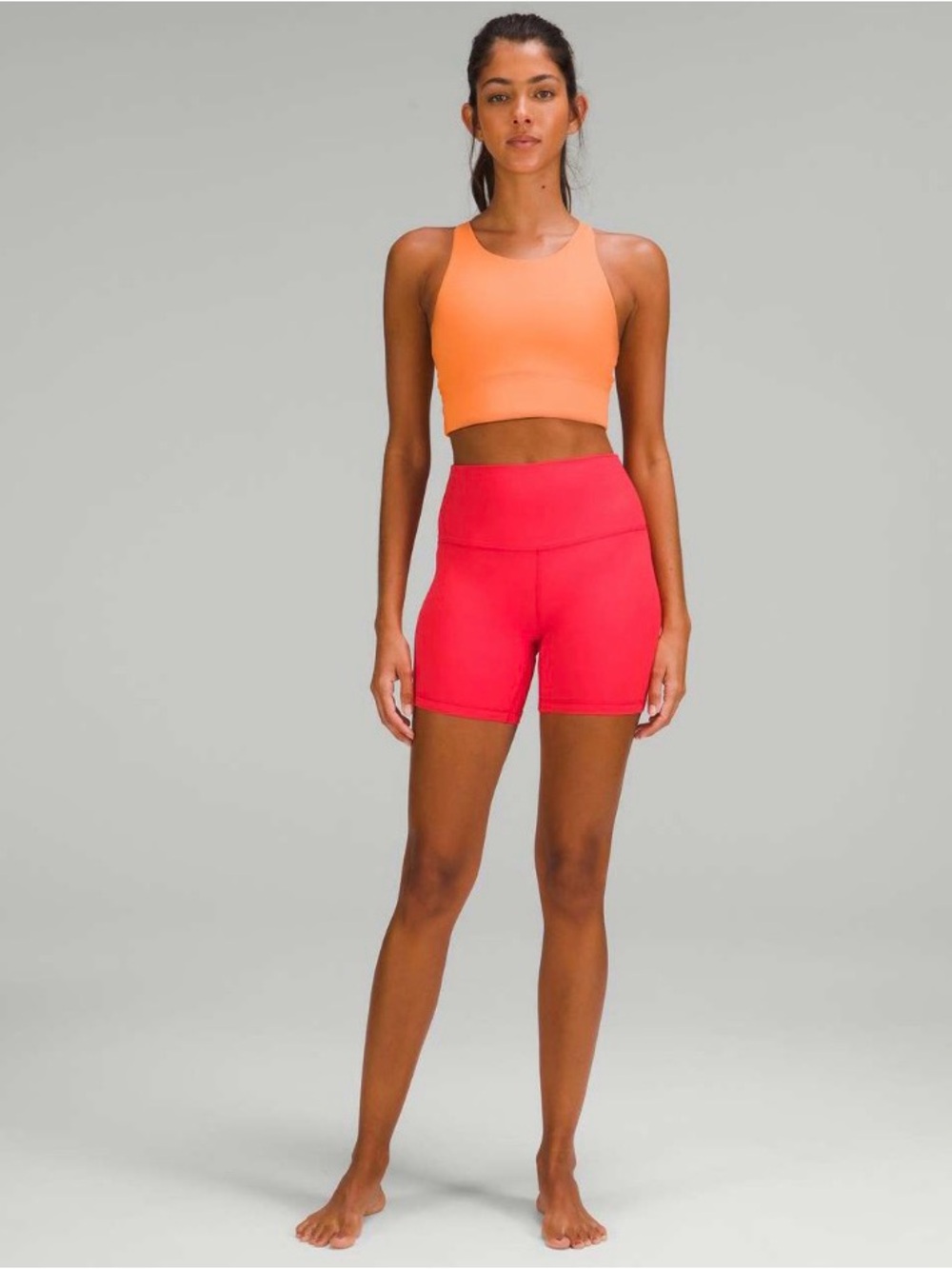 Lululemon Align High-Rise Short 6" Love Red Size 4 W7BRWS Gym Bike Work Out